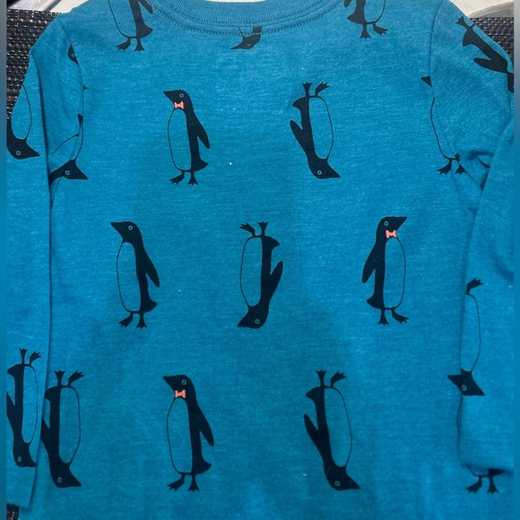 💫NWTCat & Jack Blue Long Sleeve Graphic PenguinTee (18M) - Picture 6 of 7